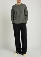 Rick Owens Ribbed Wool Jumper Brown