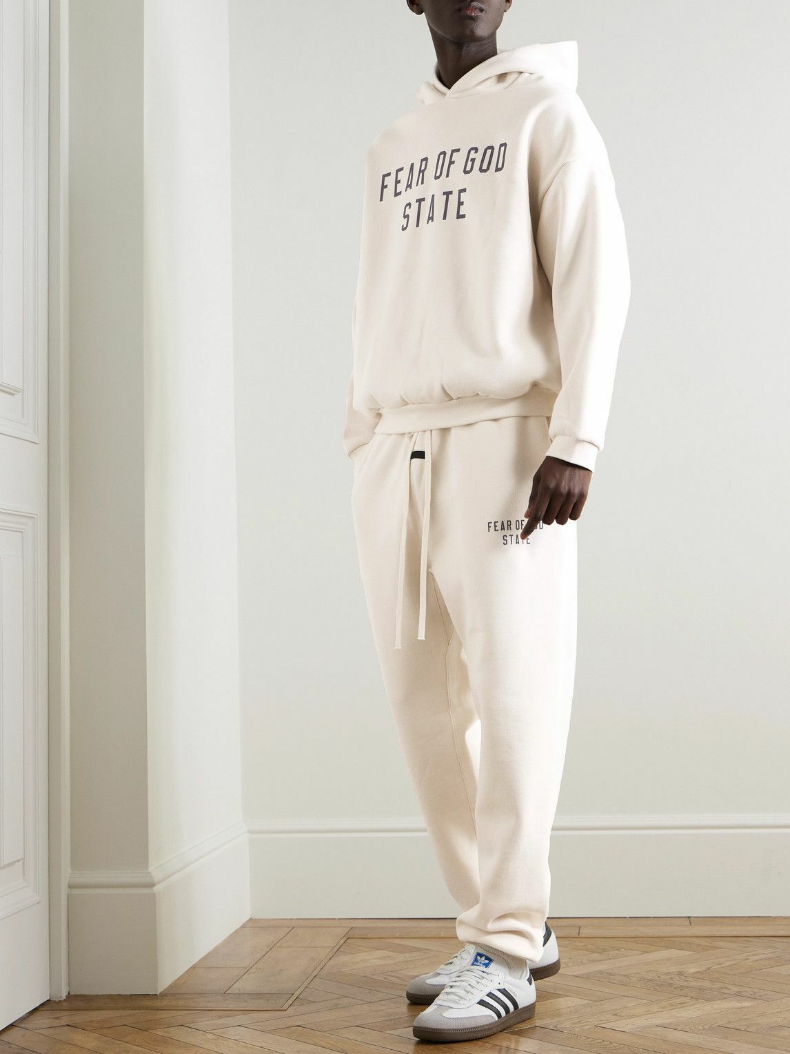 FEAR OF GOD ESSENTIALS - Oversized Logo-Print Cotton-Blend Jersey
