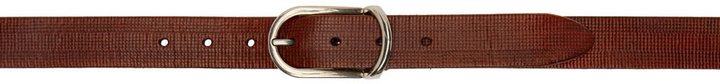 Photo: Brunello Cucinelli Brown Embossed Leather Belt