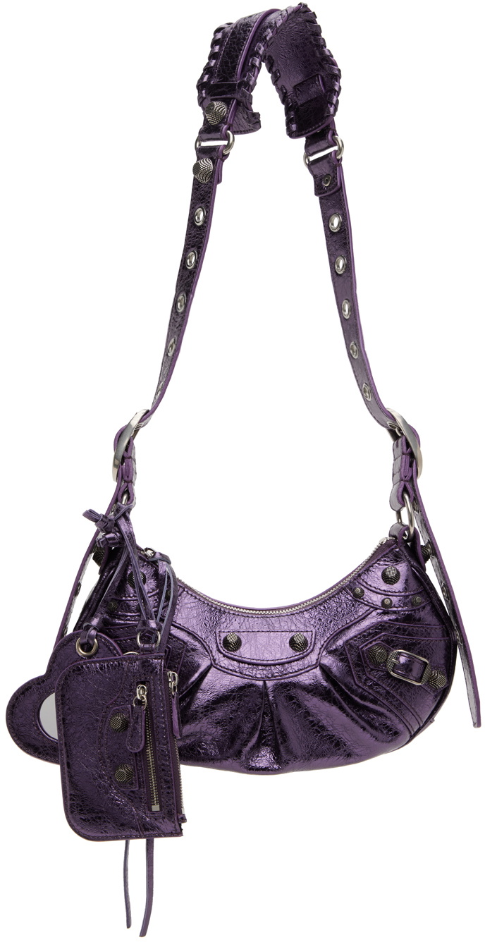 BALENCIAGA Le Cagole XS ショルダーバッグ パープル Balenciaga Purple XS 'Le Cagole' Bag Balenciaga