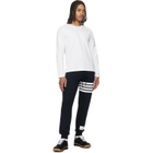Thom Browne White Milano Cotton 4-Bar T-shirt