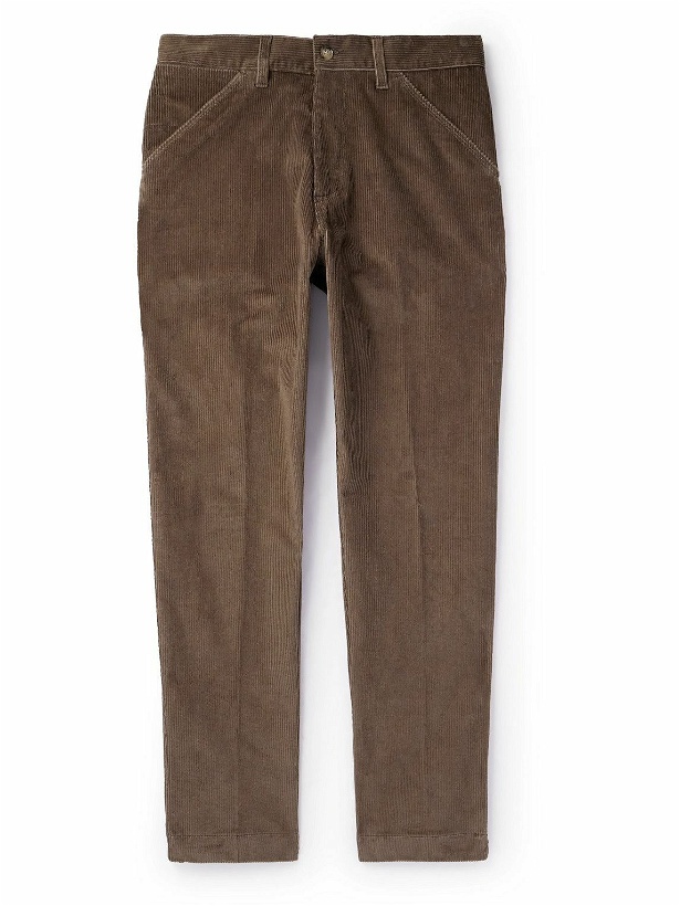 Photo: Altea - Straight-Leg Cotton-Blend Corduroy Trousers - Brown
