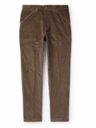 Altea - Straight-Leg Cotton-Blend Corduroy Trousers - Brown