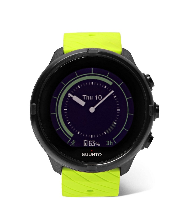 Photo: Suunto - 9 G1 GPS 50mm Stainless Steel and Neon Silicone Smart Watch - Blue