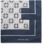 Massimo Alba - Printed Cotton Pocket Square - Blue