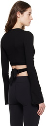 Norba Black Wrap Top