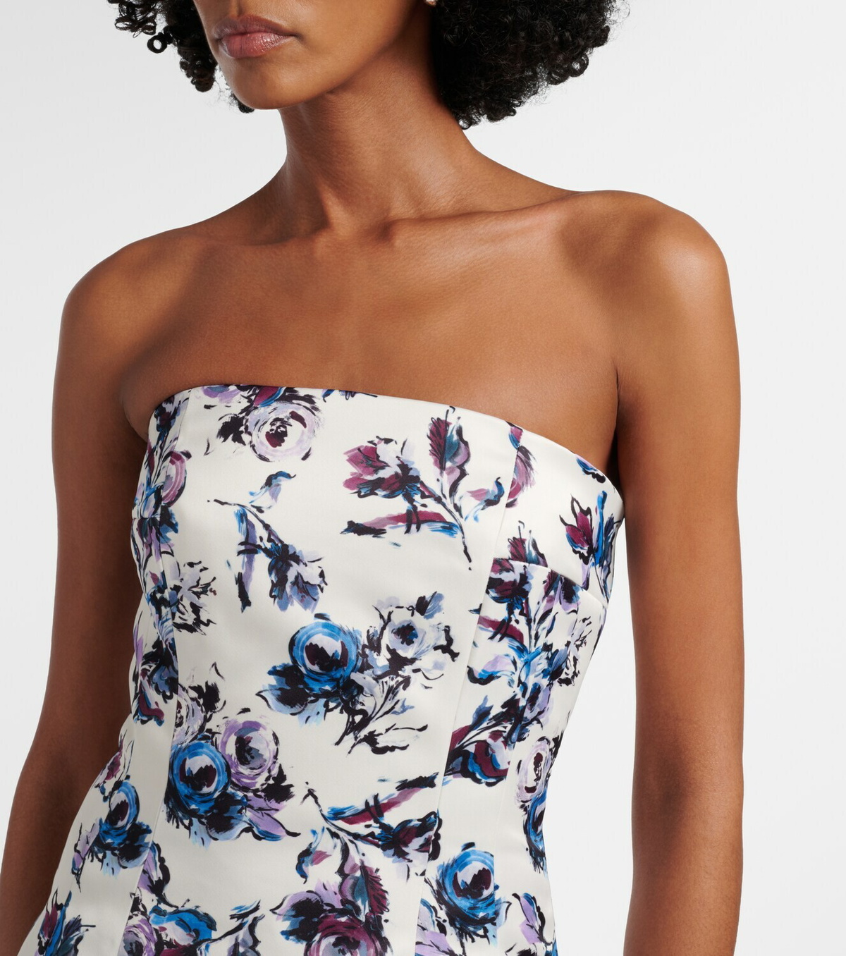 Emilia Wickstead Laelia floral bustier gown