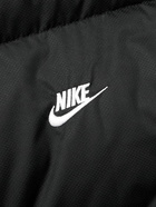 Nike - Sportswear Club Logo-Embroidered Quilted Padded Ripstop Jacket - Black