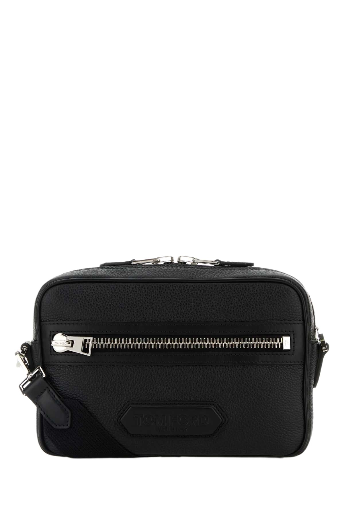 ショルダーバッグ TOM FORD Black Leather Small Traveller Crossbody Bag Tom Ford Black Leather Small Traveller Crossbody Bag TOM FORD