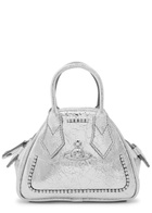 Vivienne Westwood Yasmine Mini Metallic Leather top Handle bag - Silver - One Size