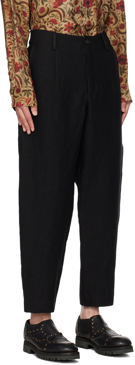 UMA WANG Black Patrick Trousers