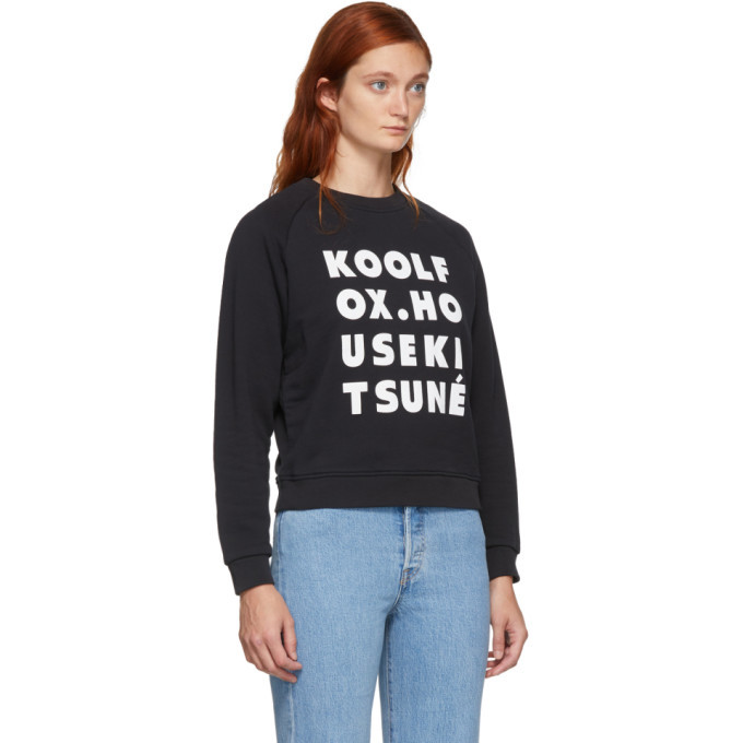 Maison Kitsune Black Kool Fox Sweatshirt Maison Kitsune