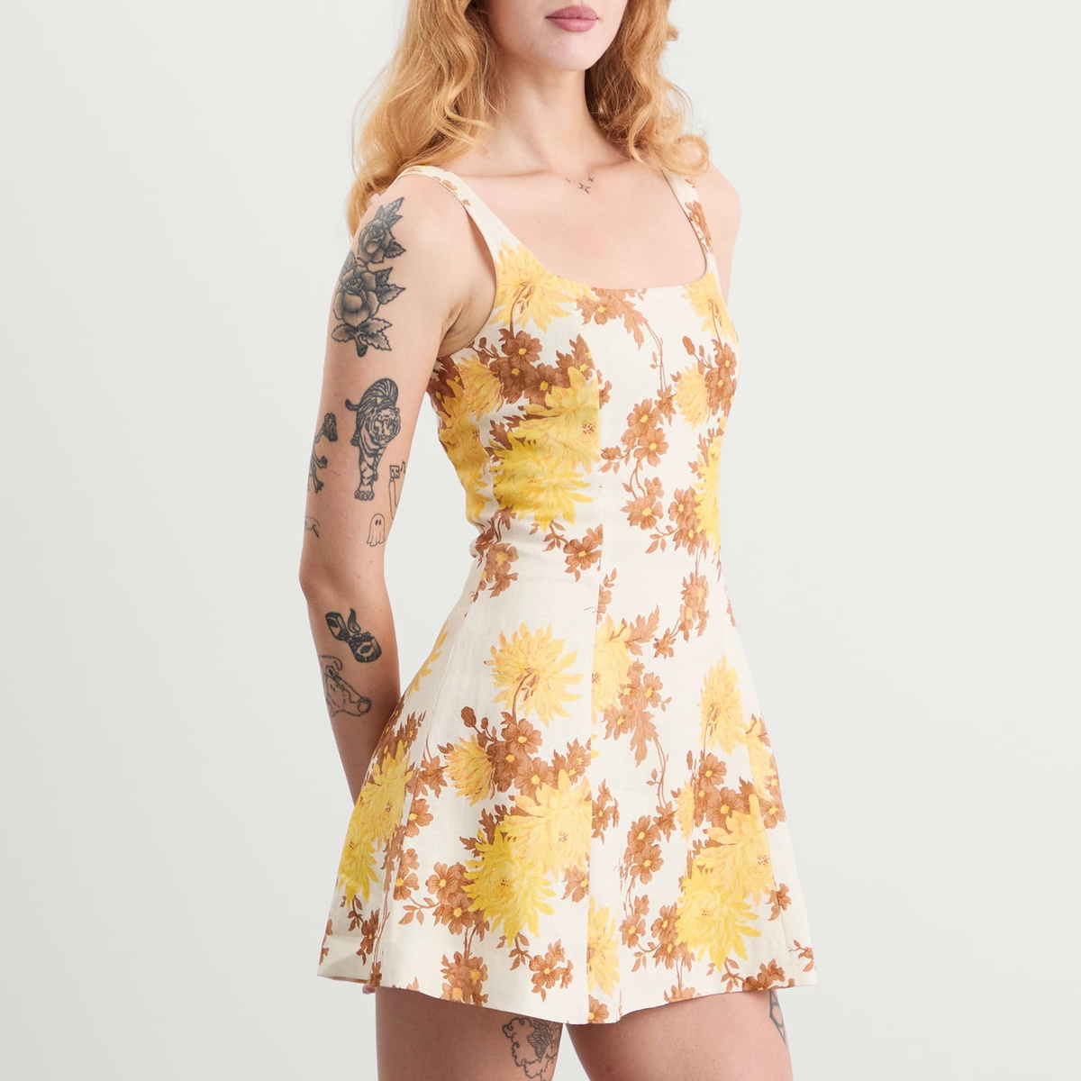 Faithfull The Brand Women's Felice Mini Dress in Midsummer Floral Faithfull  The Brand