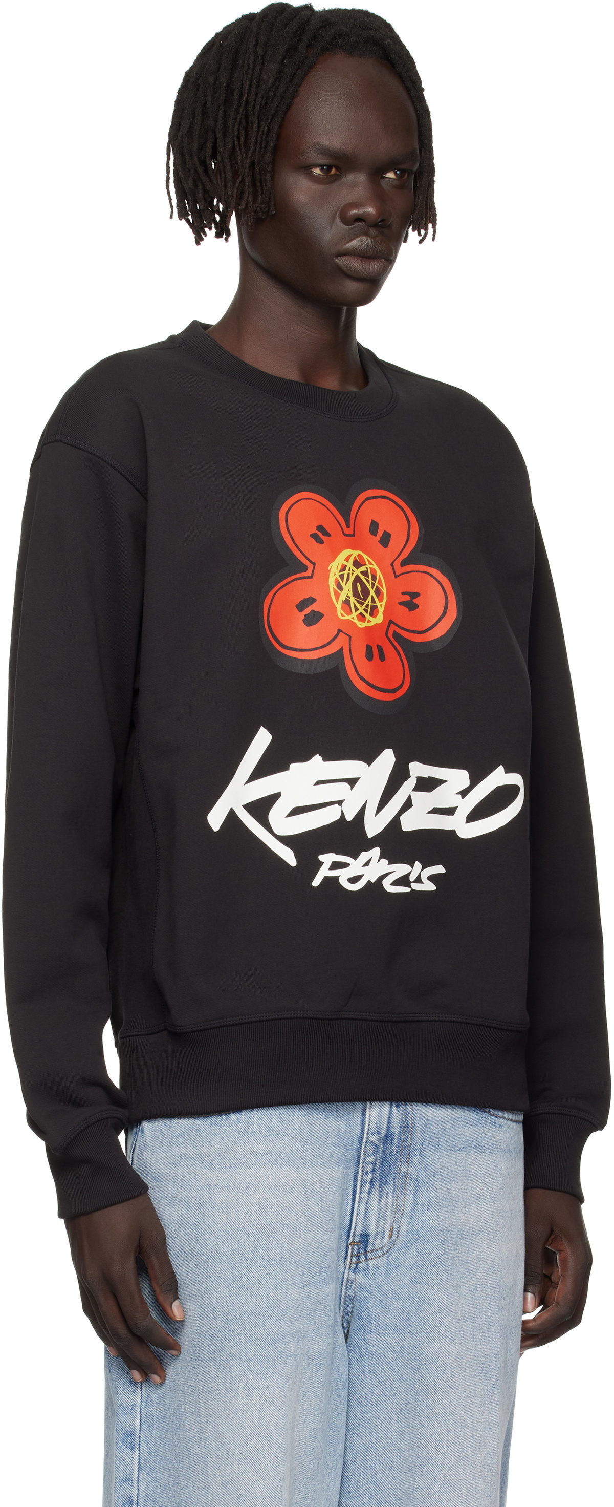 Kenzo Black Kenzo Paris Futura 2000 Edition Cotton Sweatshirt