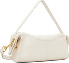 BALMAIN Off-White Small Pulse Smooth Topstitched Leather Bag