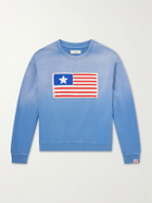 Cherry Los Angeles - Embroidered Cotton-Jersey Sweater - Blue