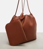 Loro Piana Bale Softy Small leather bucket bag