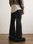 Rick Owens - Flared Taffeta Trousers - Black