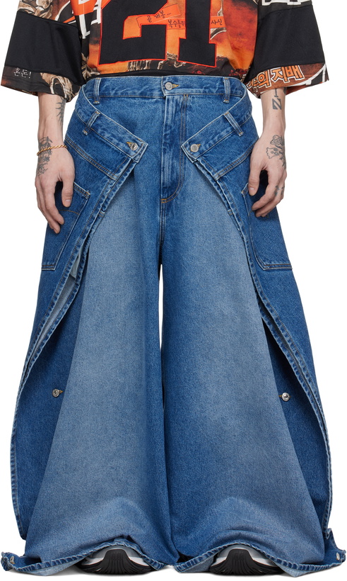 Photo: LU'U DAN Blue Breakaway Maxi's Jeans