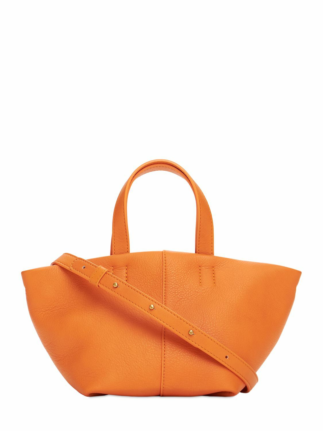 MANSUR GAVRIEL Mini Tulipano Leather Top Handle Bag