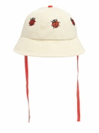 MINI RODINI Embroidered Cotton Sun Hat