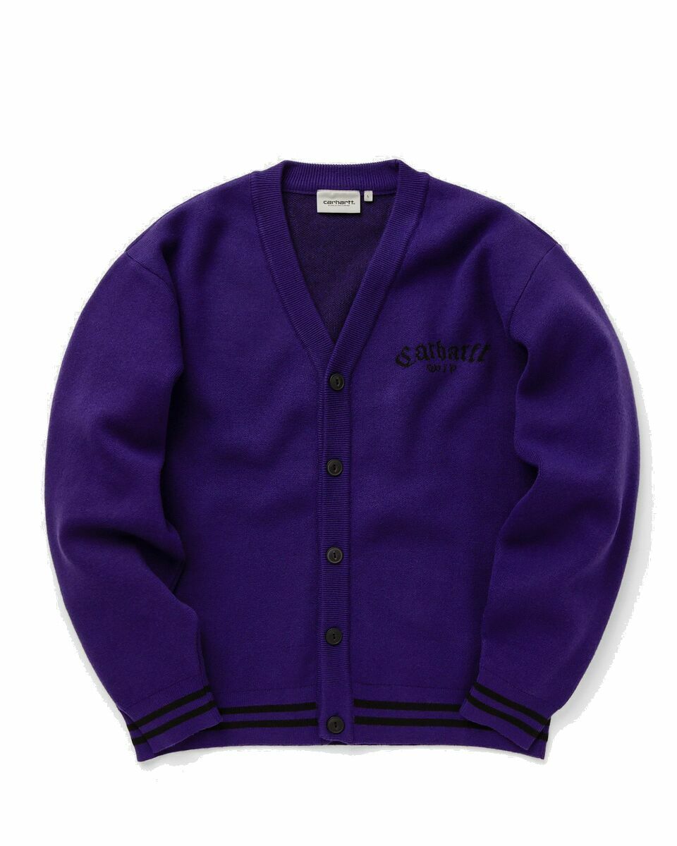 Photo: Carhartt Wip Onyx Cardigan Purple - Mens - Zippers & Cardigans