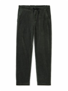 OrSlow - New Yorker Straight-Leg Cotton-Blend Corduroy Drawstring Trousers - Gray
