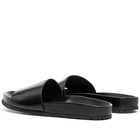 Saint Laurent Jimmy Logo Leather Slide