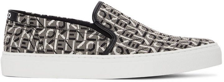 Photo: Kenzo Black & White K-Skate Monogram Sneakers