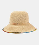 Missoni Crochet raffia bucket hat