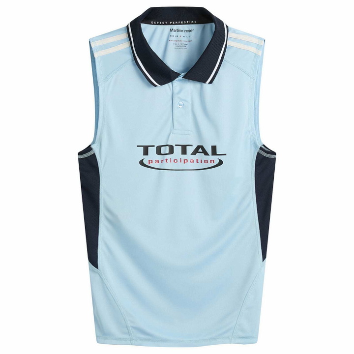Photo: Martine Rose Women's Shrunken Stretch Football Vest in Blue
