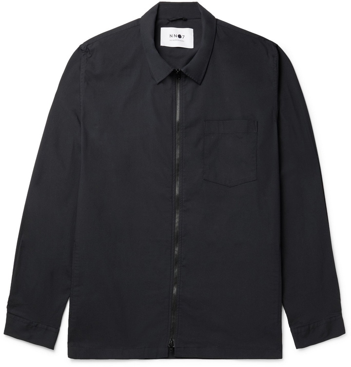 Photo: NN07 - Cotton-Blend Twill Overshirt - Blue