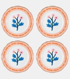 Bitossi Botanica set of 4 porcelain dinner plates