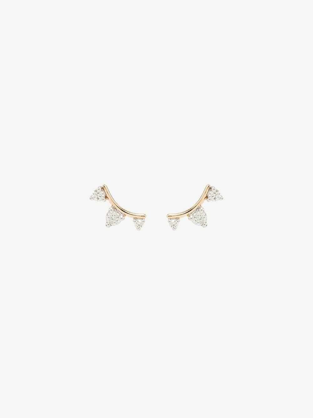 Adina Reyter 14K Yellow Gold Amigos Curve Diamond Earrings