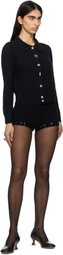 Marc Jacobs Black Cable Knit Charm Cardigan