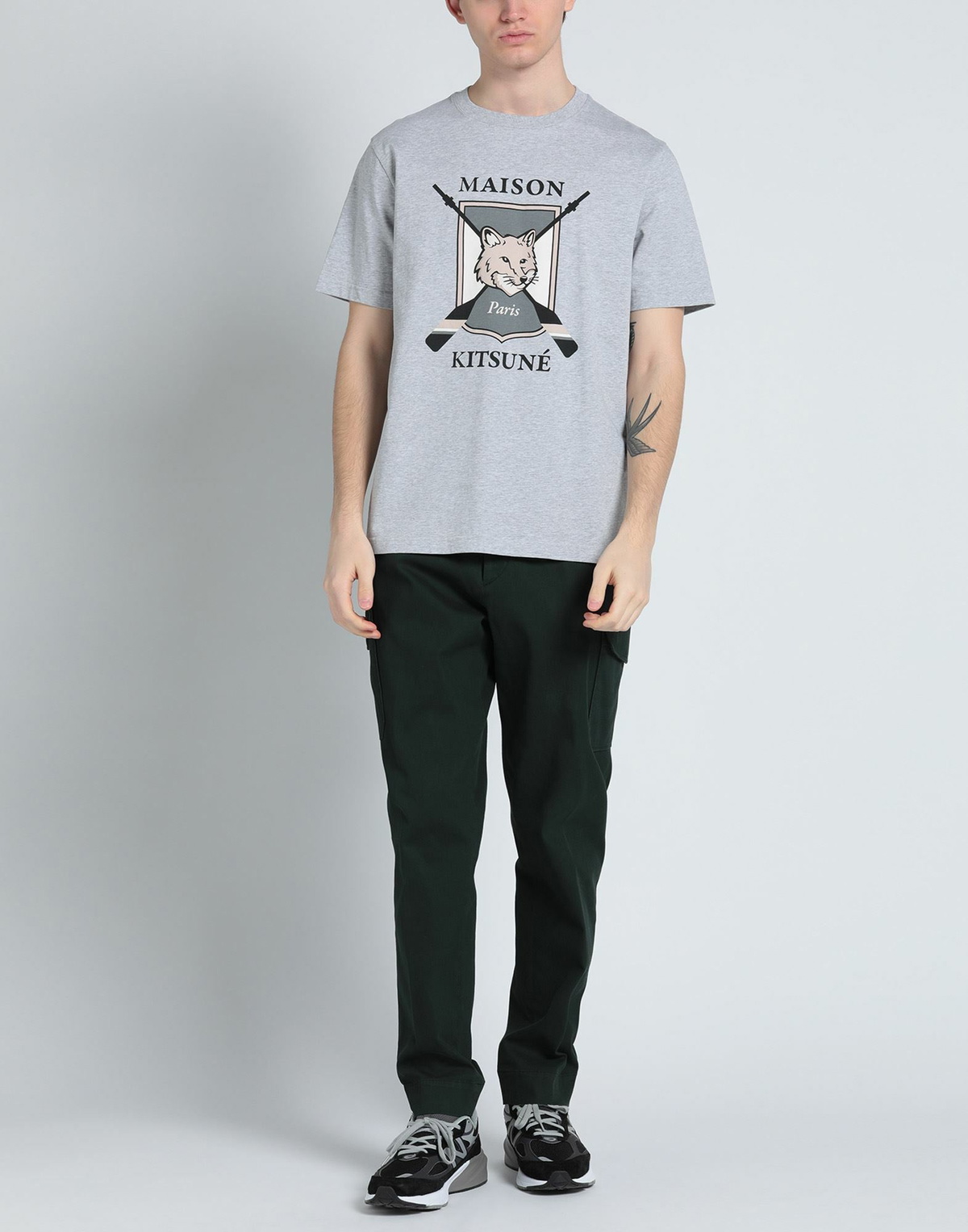 Maison Kitsuné Mens T-shirt in Grey