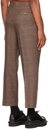 Dries Van Noten Brown Pleated Trousers