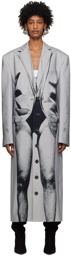 Y/Project Gray Jean Paul Gaultier Edition Janty Denim Coat
