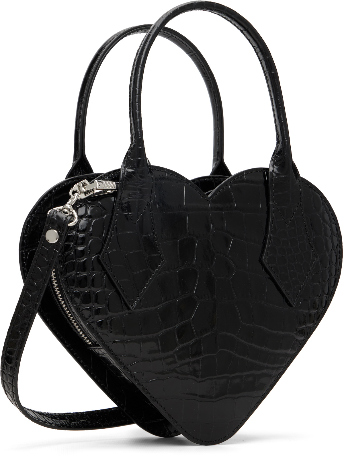Vivienne Westwood Black Josephine Heart Crossbody Bag