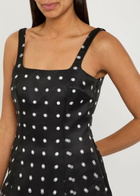Emilia Wickstead Juelee Polka dot Layered Silk-chiffon Mini Dress Black