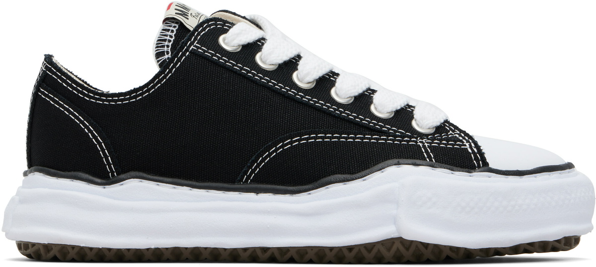 Maison MIHARA YASUHIRO Black 'Peterson' OG Sole Canvas Low-Top Sneakers