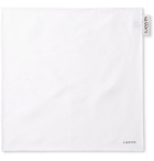 Lanvin - Logo-Print Silk Pocket Square - White