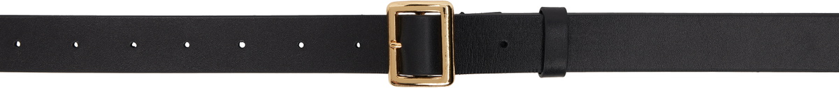 AURALEE Black Square Buckle Belt
