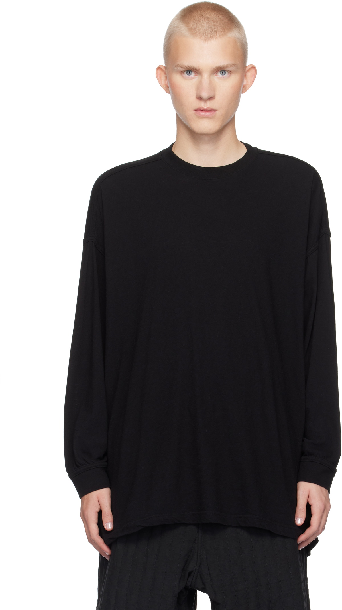 Jan-Jan Van Essche Black O-Project Cotton Wool T-shirt