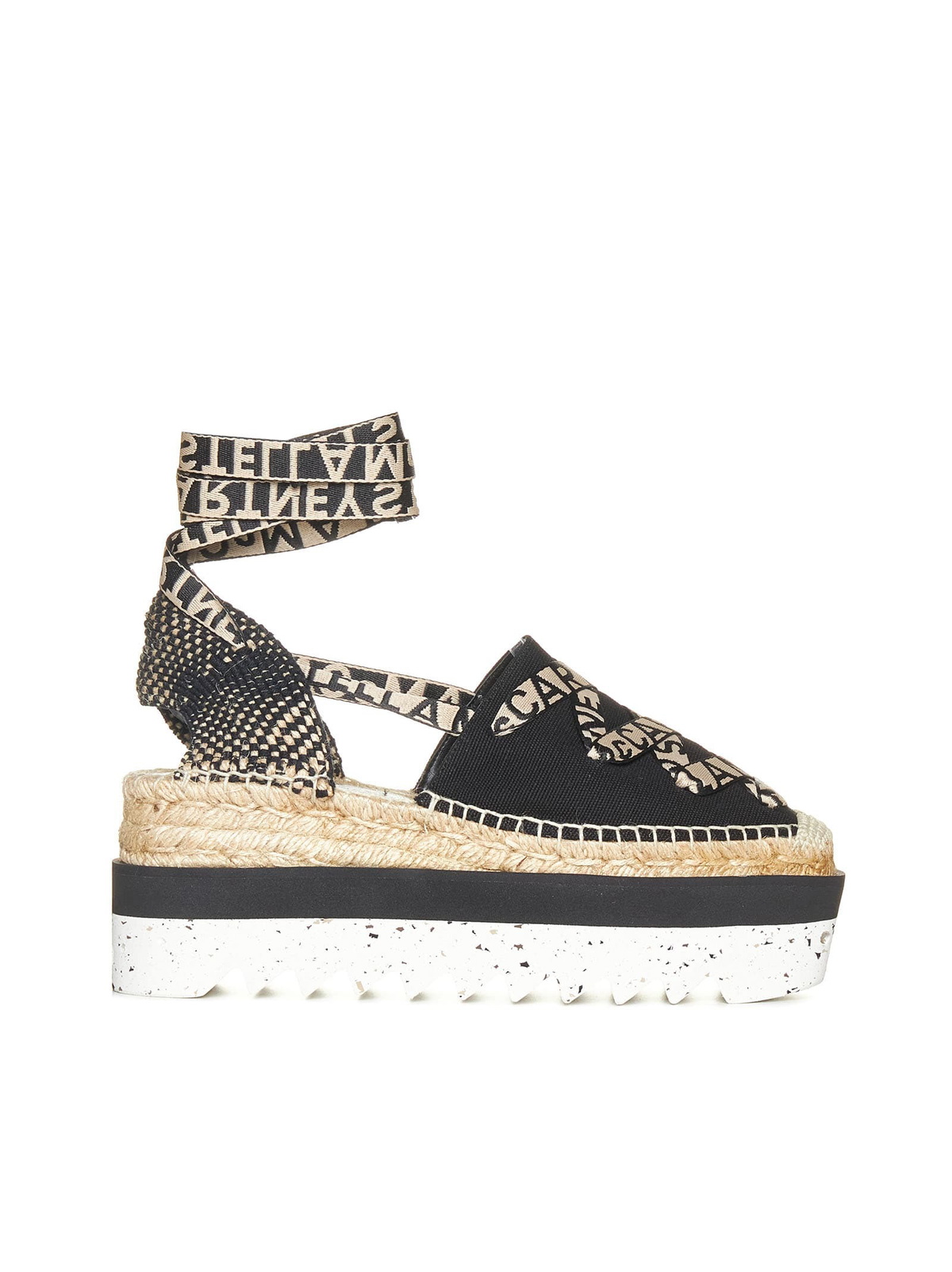 Stella McCartney Faux suede-trimmed espadrille sandals