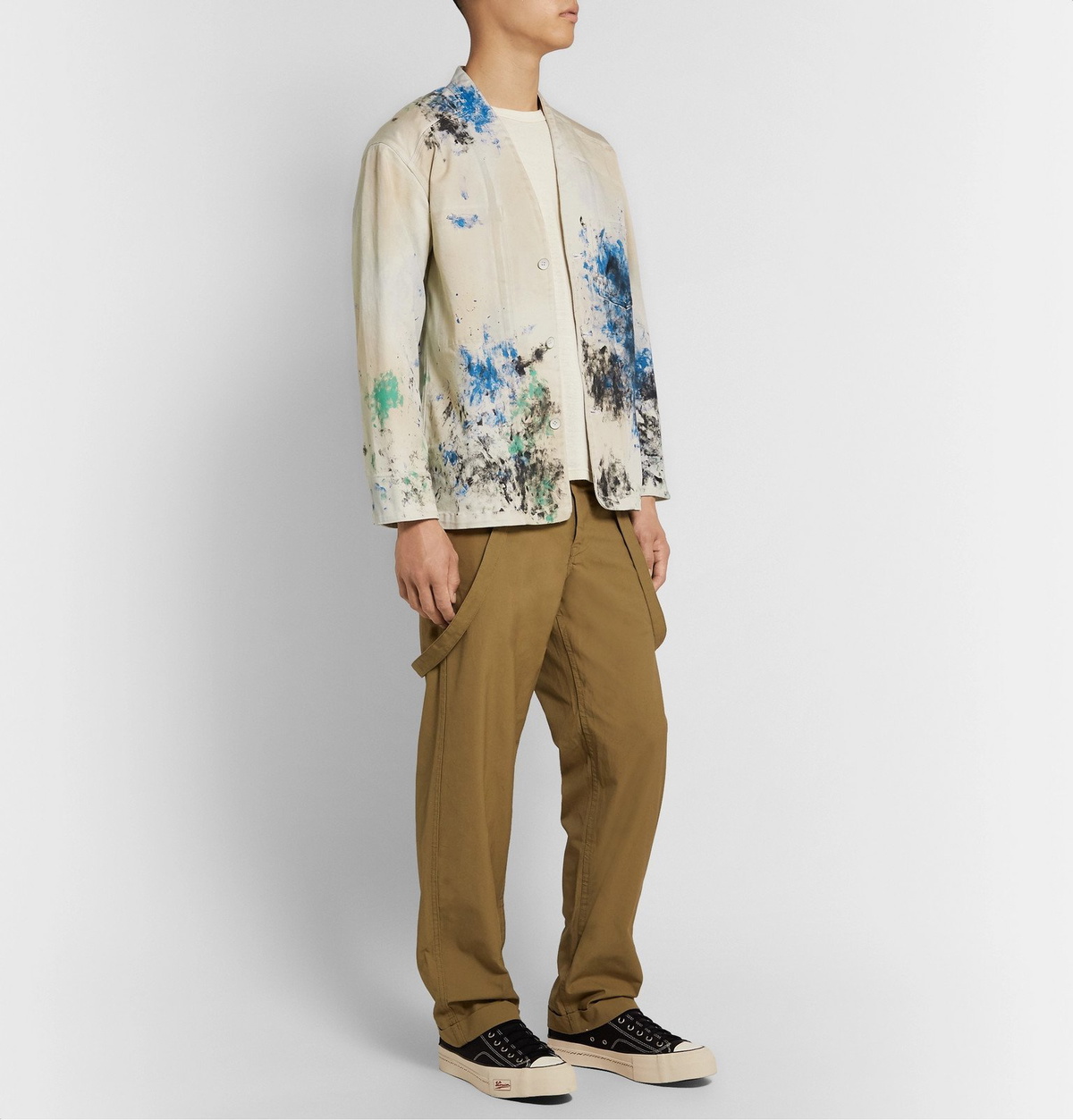 Sasquatchfabrix. - Paint-Splattered Cotton-Blend Twill Jacket