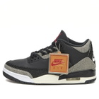 Air Jordan x Levi's 3 Retro SP Sneaker in Black Denim/Black/Gym Red