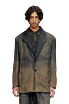 Diesel Blazer in fluid shaded denim - Denim Jackets - Unisex - Blue