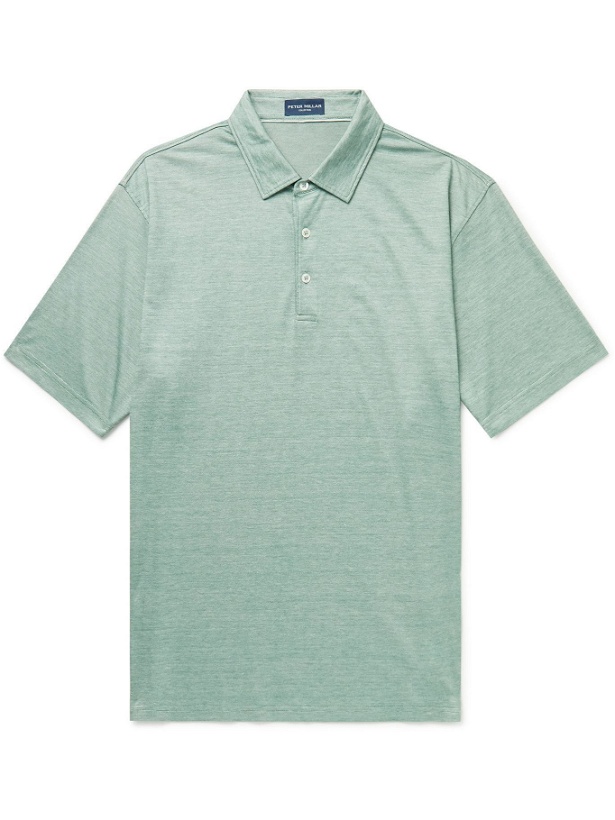 Photo: Peter Millar - Excursionist Flex Slim-Fit Stretch Cotton and Modal-Blend Polo Shirt - Green