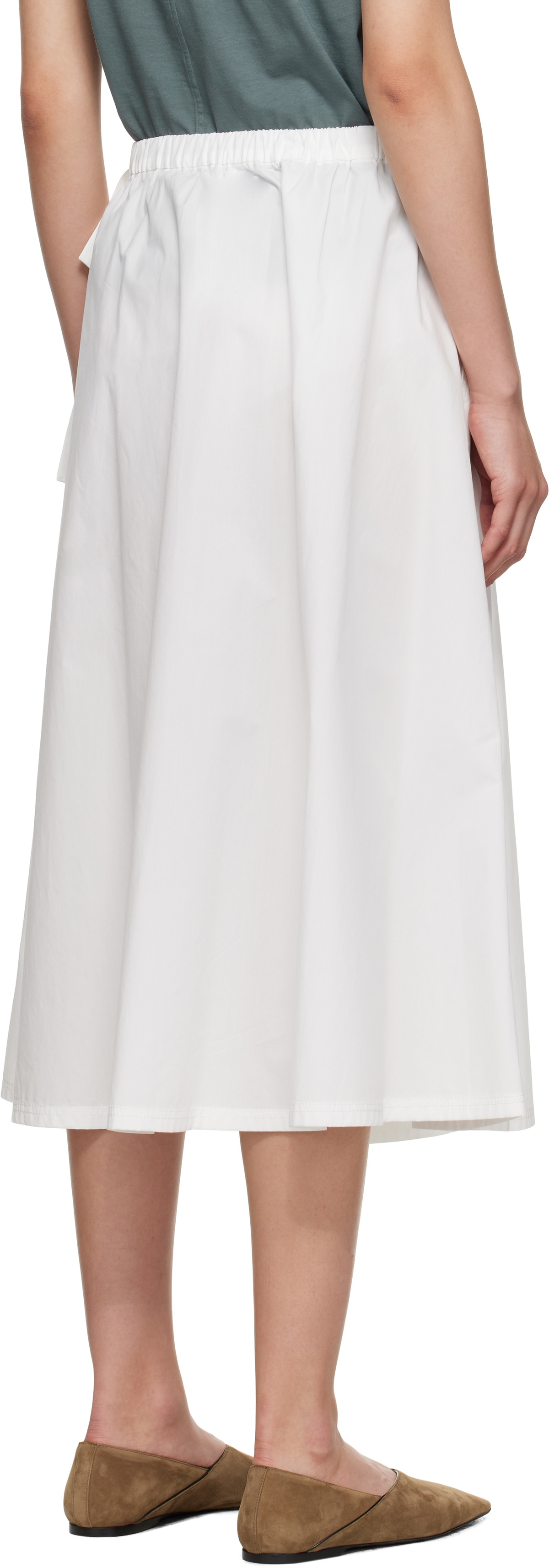 Weekend Max Mara White Folk Midi Skirt